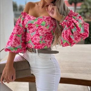 Floral corset top